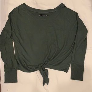 Abercrombie & Fitch Green Long Sleeve with Tie